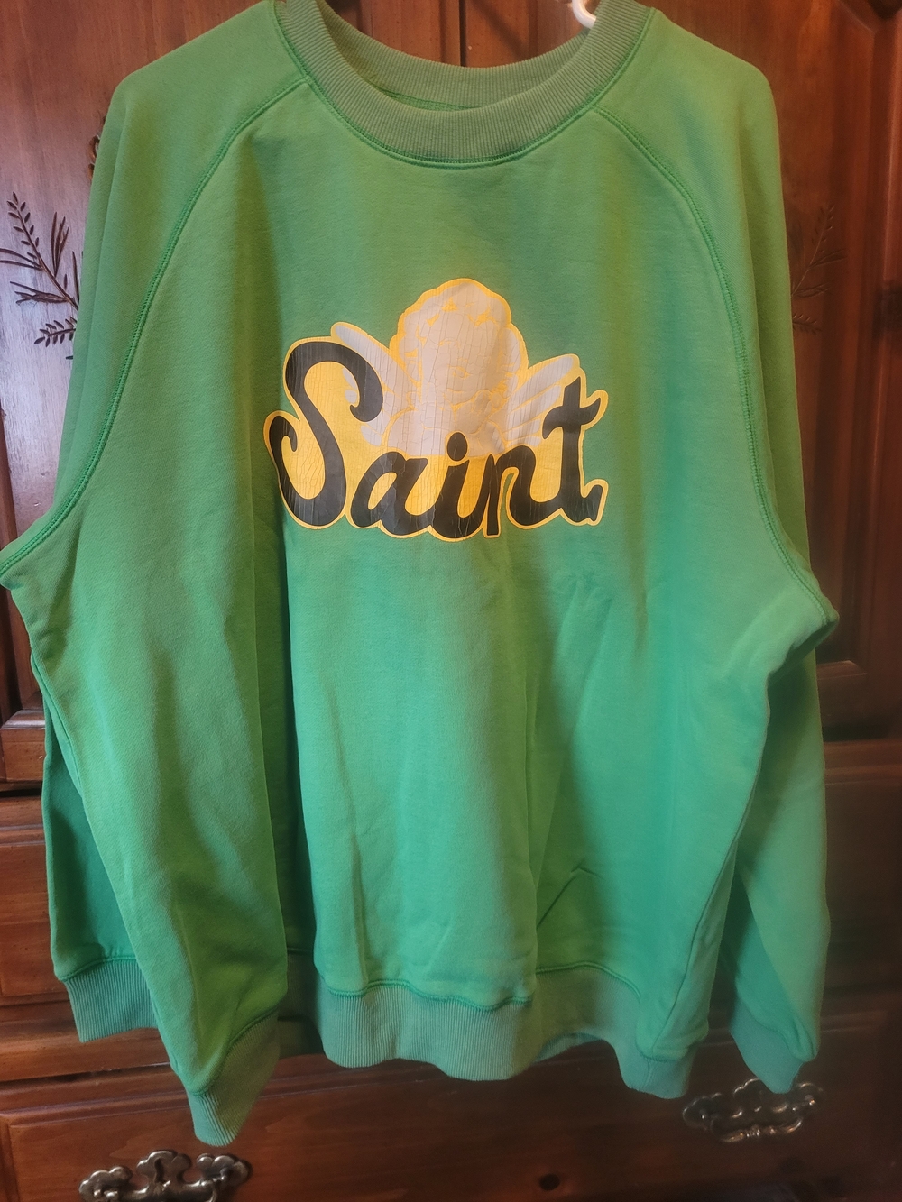 Saint Green Crewneck Sweatshirt - Men's Crewneck Sweater